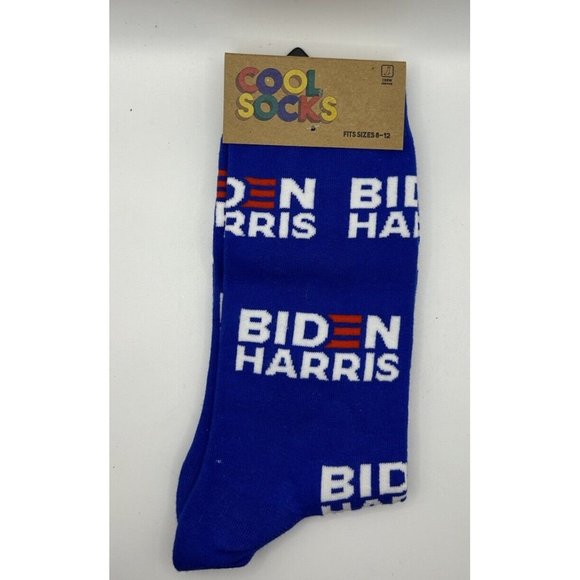 Cool Socks Other - Cool Socks Joe Biden Kamala Harris Unisex Mens 7-11/Womens 8-12 Blue Democrat